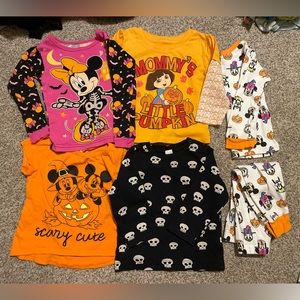 Halloween Disney 6pc bundle toddler girl - fits 18-24 mo - 5 shirts 1 pant - GUC